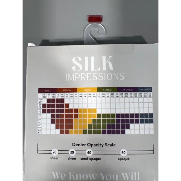 Silk Impressions Sheer Shimmer Pantyhose Size Medium 2 Pair Coffee Bean NEW - Picture 5 of 7